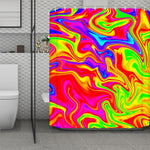 Abstract Colorful Liquid Trippy Print Polyester Shower Curtain