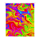Abstract Colorful Liquid Trippy Print Polyester Shower Curtain