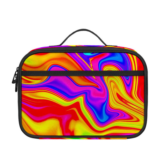 Abstract Colorful Liquid Trippy Print Portable Lunch Bag