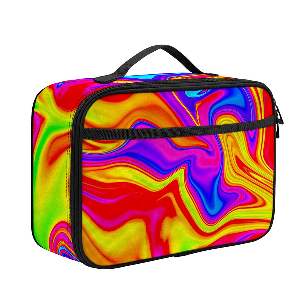 Abstract Colorful Liquid Trippy Print Portable Lunch Bag