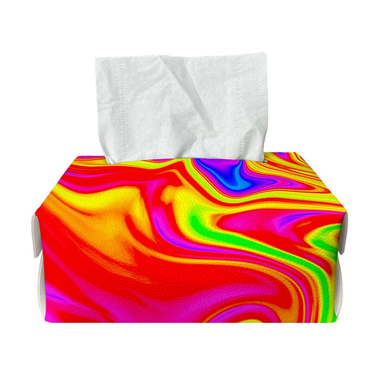 Abstract Colorful Liquid Trippy Print Rectangle Tissue Box Cover