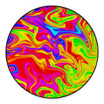 Abstract Colorful Liquid Trippy Print Round Floor Mat