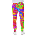 Abstract Colorful Liquid Trippy Print Scuba Joggers