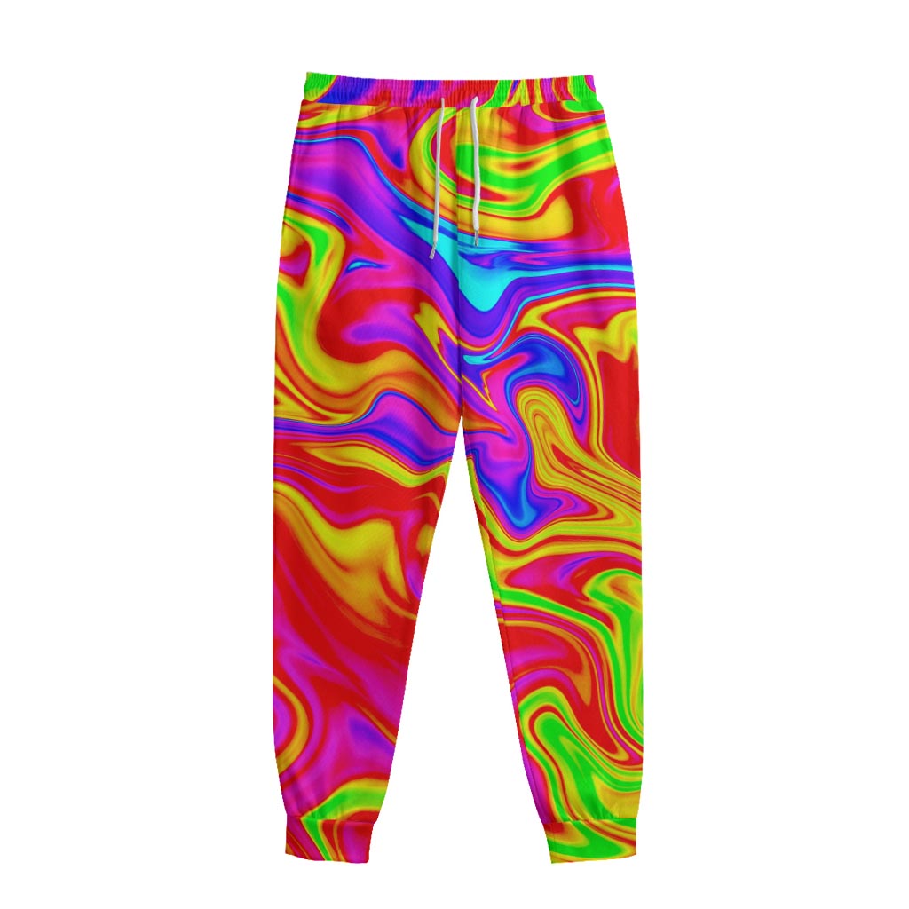 Abstract Colorful Liquid Trippy Print Sweatpants