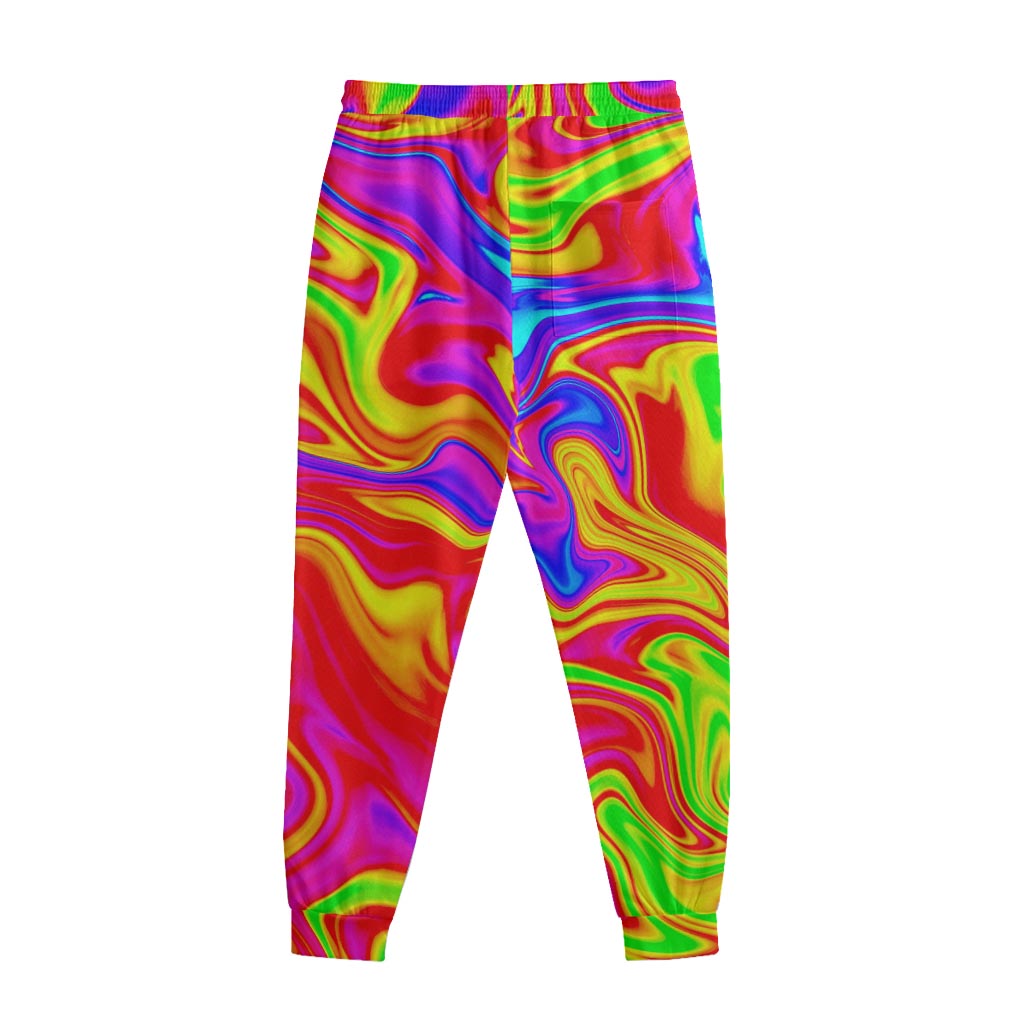 Abstract Colorful Liquid Trippy Print Sweatpants