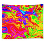 Abstract Colorful Liquid Trippy Print Tapestry