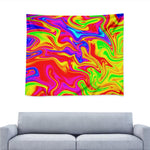 Abstract Colorful Liquid Trippy Print Tapestry