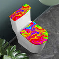Abstract Colorful Liquid Trippy Print Toilet Lid And Tank Cover Set