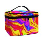 Abstract Colorful Liquid Trippy Print Travel Makeup Bag