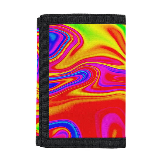 Abstract Colorful Liquid Trippy Print Trifold Wallet