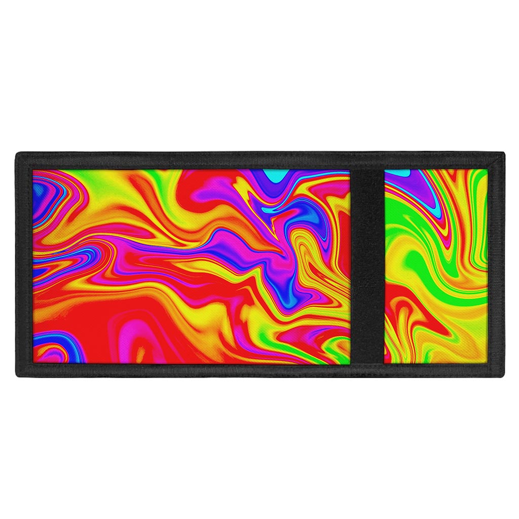Abstract Colorful Liquid Trippy Print Trifold Wallet