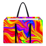 Abstract Colorful Liquid Trippy Print Utility Tote Bag