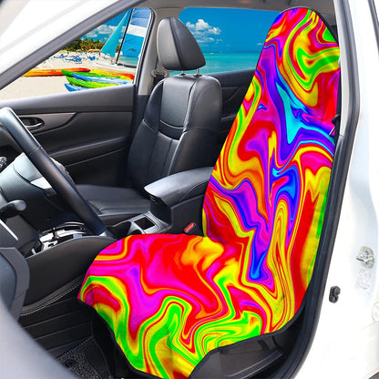 Abstract Colorful Liquid Trippy Print Waterproof Car Seat Cover