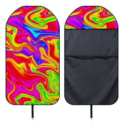 Abstract Colorful Liquid Trippy Print Waterproof Car Seat Cover