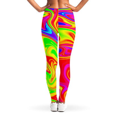 Abstract Colorful Liquid Trippy Print Women's Leggings