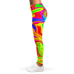 Abstract Colorful Liquid Trippy Print Women's Leggings