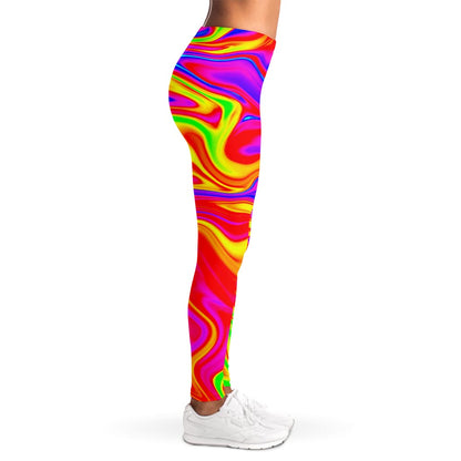 Abstract Colorful Liquid Trippy Print Women's Leggings