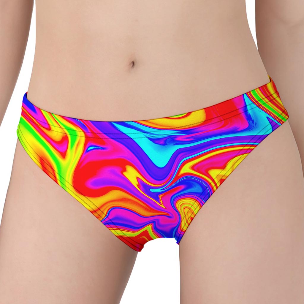 Abstract Colorful Liquid Trippy Print Women's Panties
