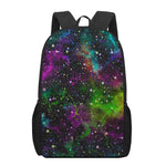 Abstract Dark Galaxy Space Print 17 Inch Backpack