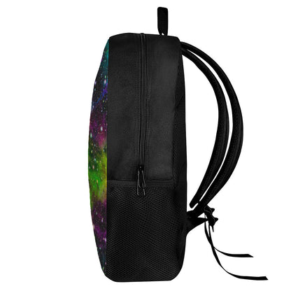 Abstract Dark Galaxy Space Print 17 Inch Backpack