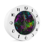 Abstract Dark Galaxy Space Print Alarm Clock