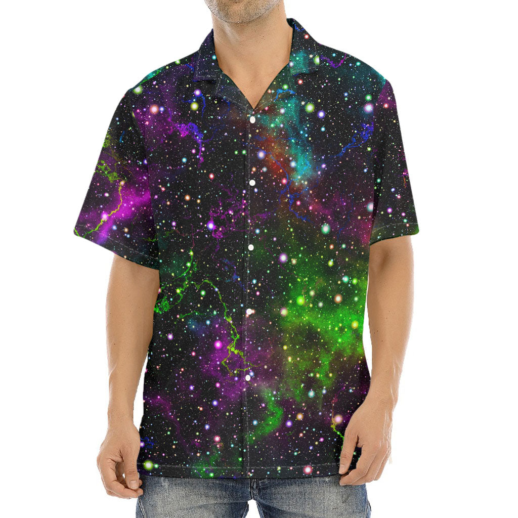 Abstract Dark Galaxy Space Print Aloha Shirt