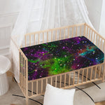 Abstract Dark Galaxy Space Print Baby Crib Sheet