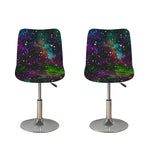 Abstract Dark Galaxy Space Print Bar Stool Covers