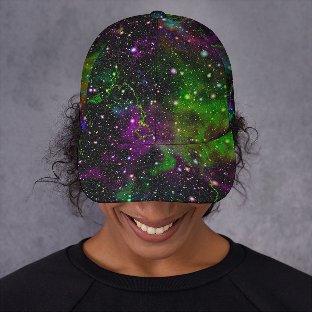 Abstract Dark Galaxy Space Print Baseball Cap