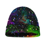 Abstract Dark Galaxy Space Print Beanie