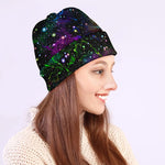 Abstract Dark Galaxy Space Print Beanie