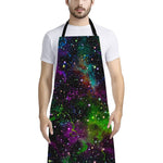 Abstract Dark Galaxy Space Print Bib Apron With Pocket
