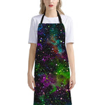 Abstract Dark Galaxy Space Print Bib Apron With Pocket
