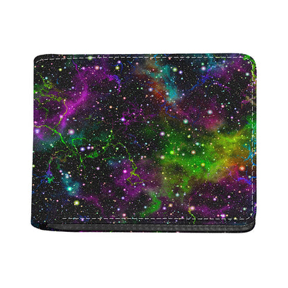 Abstract Dark Galaxy Space Print Bifold Wallet