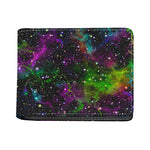 Abstract Dark Galaxy Space Print Bifold Wallet