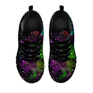 Abstract Dark Galaxy Space Print Black Running Shoes