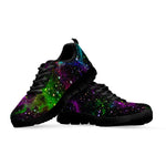 Abstract Dark Galaxy Space Print Black Running Shoes