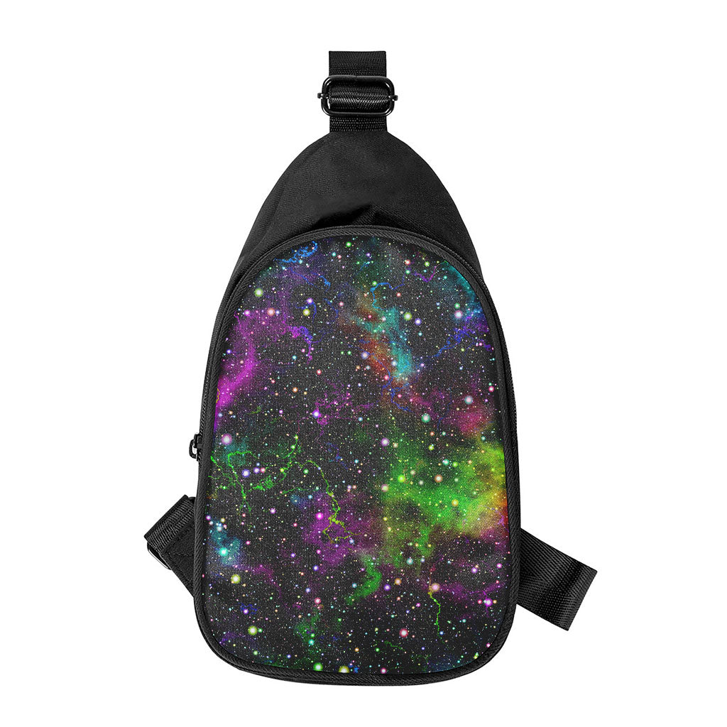 Abstract Dark Galaxy Space Print Chest Bag
