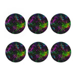 Abstract Dark Galaxy Space Print Coaster Set