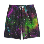 Abstract Dark Galaxy Space Print Cotton Shorts