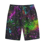 Abstract Dark Galaxy Space Print Cotton Shorts