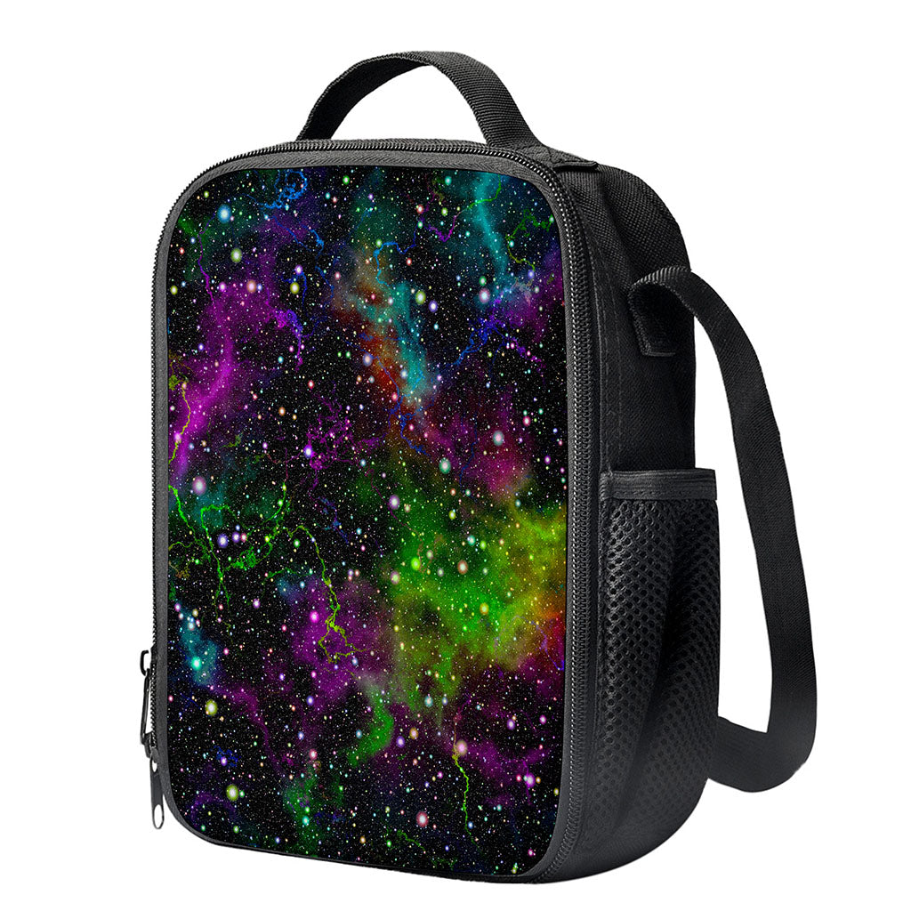 Abstract Dark Galaxy Space Print Crossbody Lunch Bag