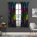 Abstract Dark Galaxy Space Print Grommet Curtain Panels
