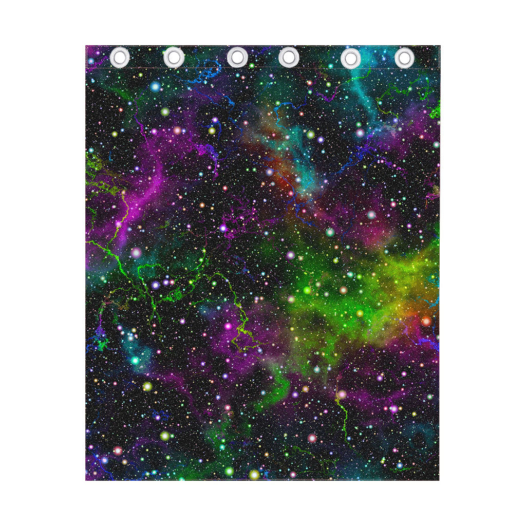 Abstract Dark Galaxy Space Print Curtain