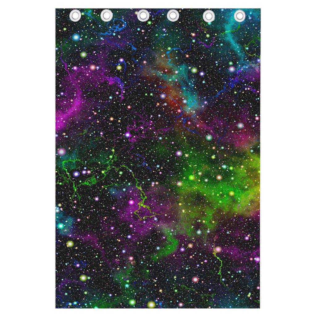 Abstract Dark Galaxy Space Print Curtain