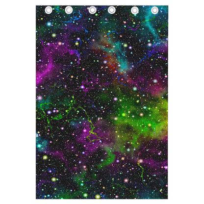 Abstract Dark Galaxy Space Print Curtain