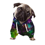 Abstract Dark Galaxy Space Print Dog Zip Up Hoodie