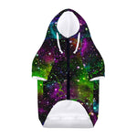 Abstract Dark Galaxy Space Print Dog Zip Up Hoodie