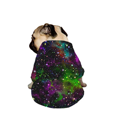 Abstract Dark Galaxy Space Print Dog Zip Up Jacket