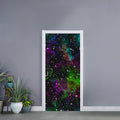 Abstract Dark Galaxy Space Print Door Sticker